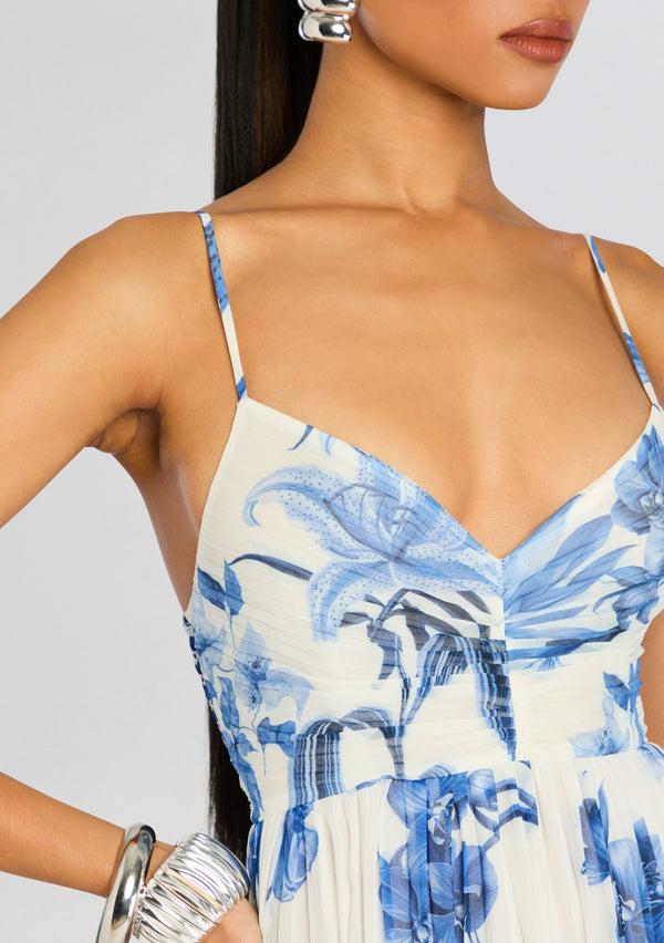 Retrofête Gabi Pleated Maxi Dress Rococo Sand