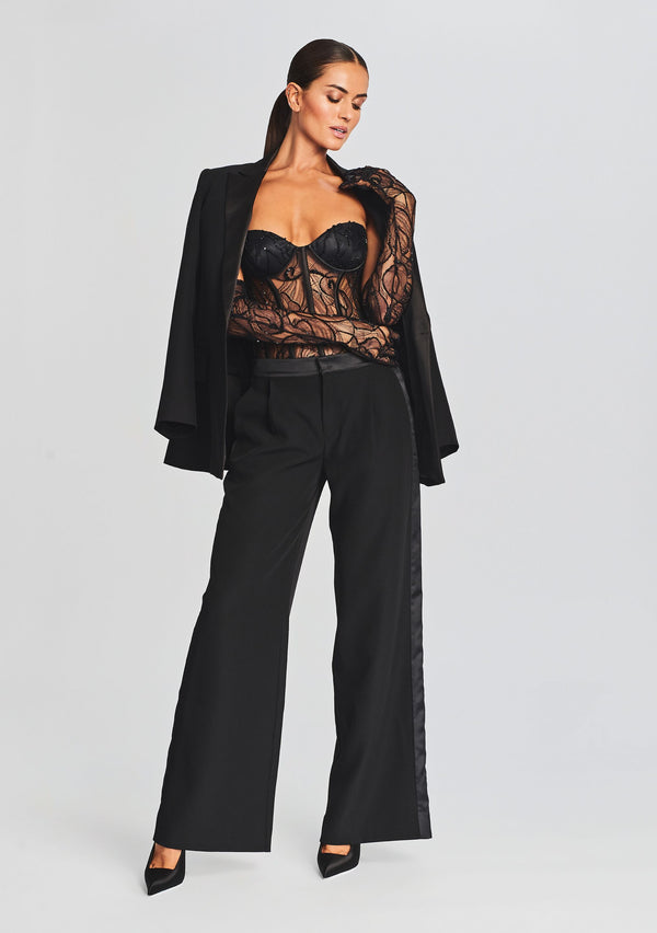 Retrofête Hailey Embellished Lace Top Retrofête