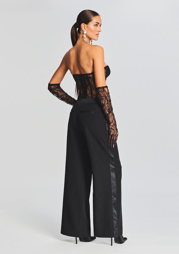 Retrofête Hailey Embellished Lace Top Retrofête