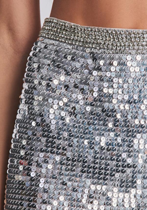 Retrofête Halo Sequin Crochet Skirt Retrofête