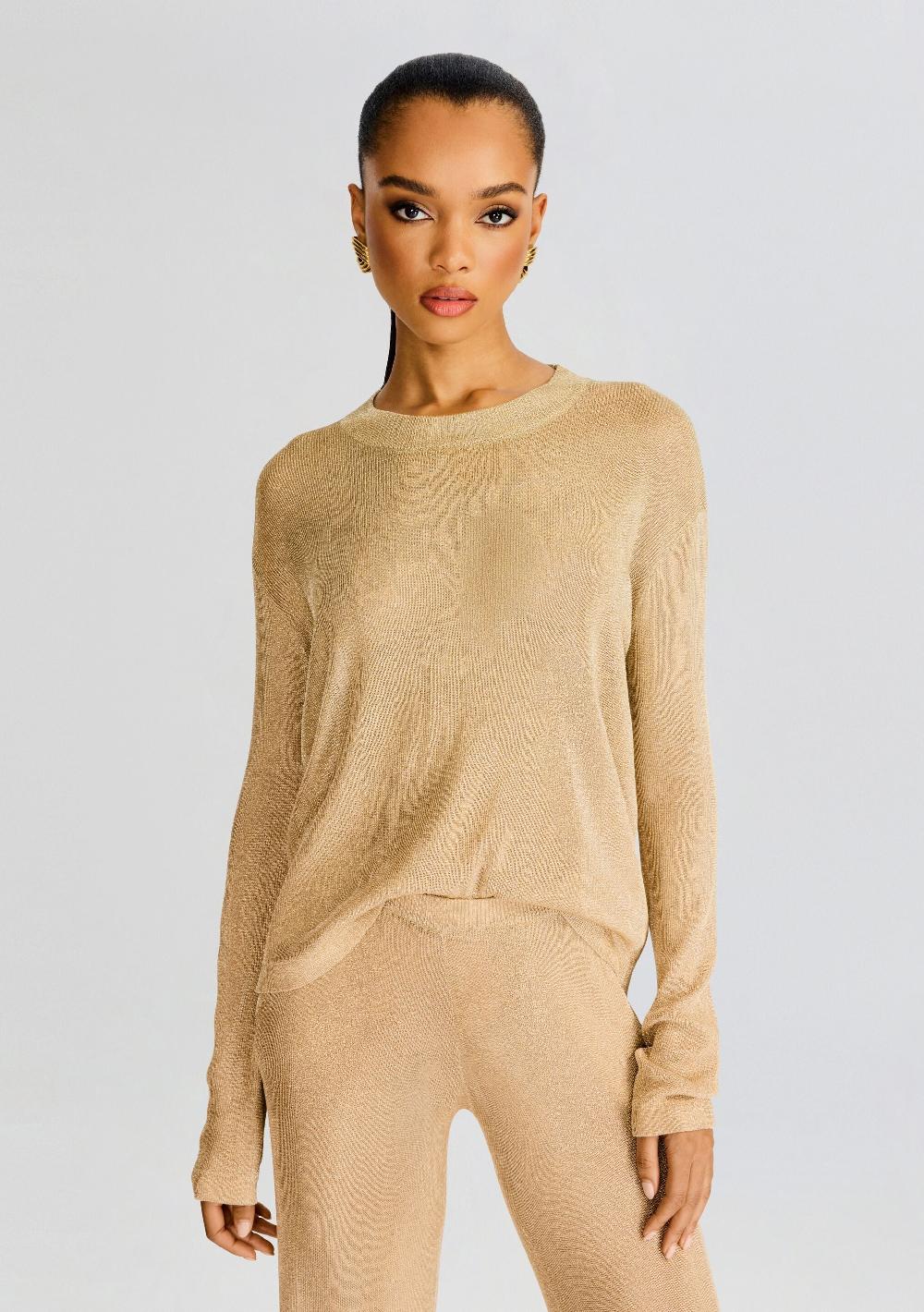 retrofête Hana Metallic Knit Top SEROYA