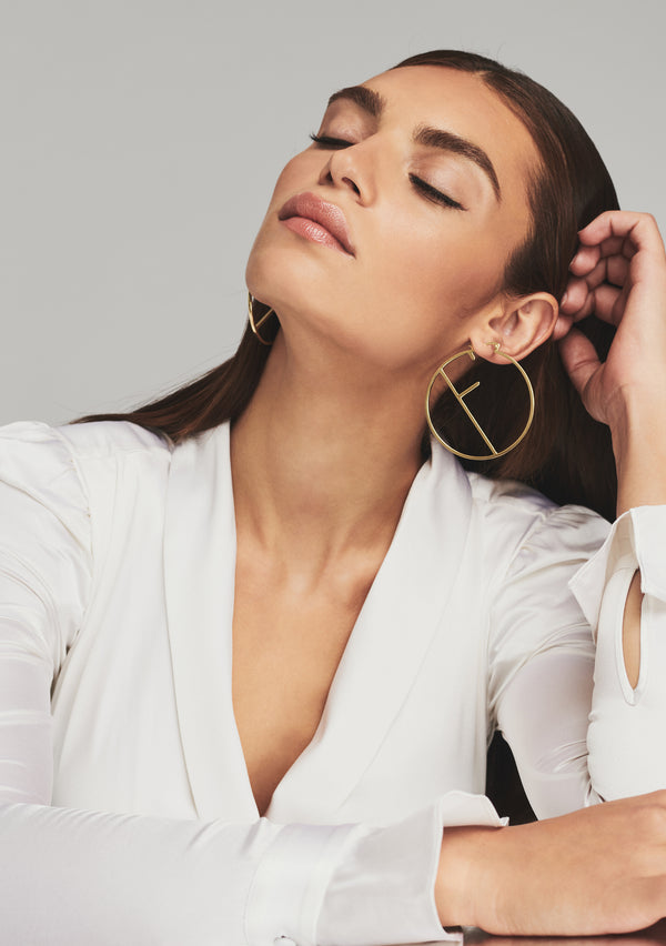 Retrofête Hoop Letter Earring Retrofête