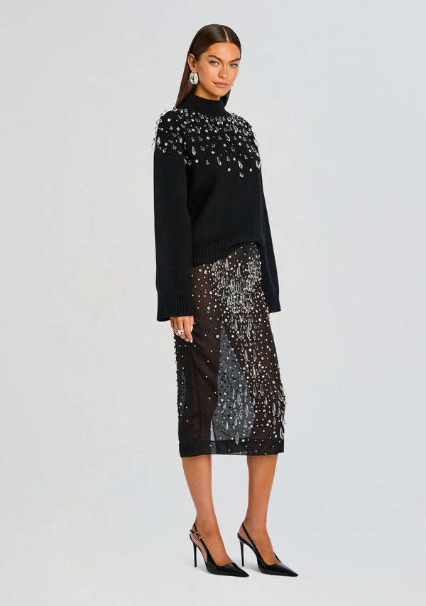 Retrofête Isabel Embellished Skirt Retrofête