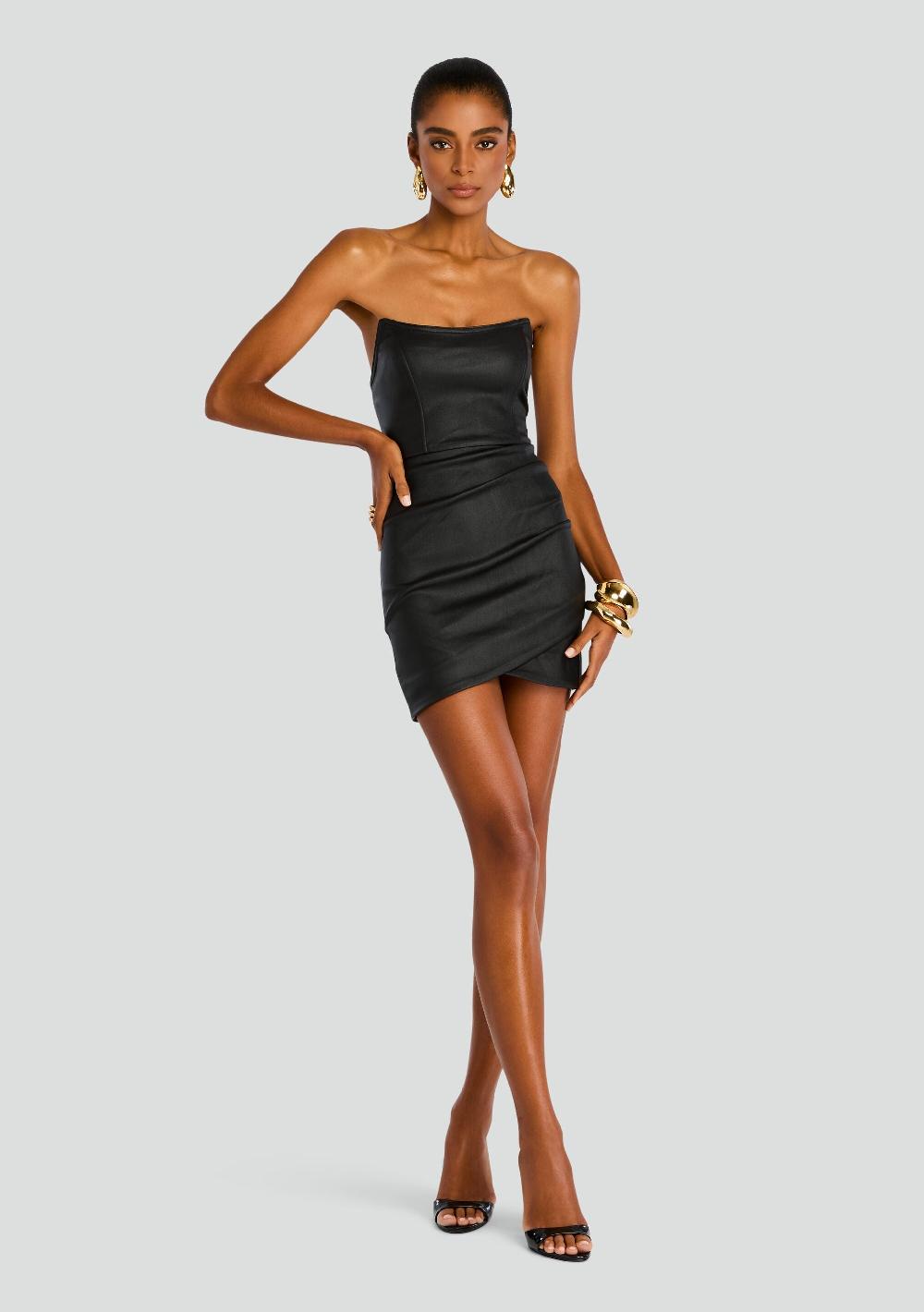 retrofête James Coated Denim Mini Dress retrofête