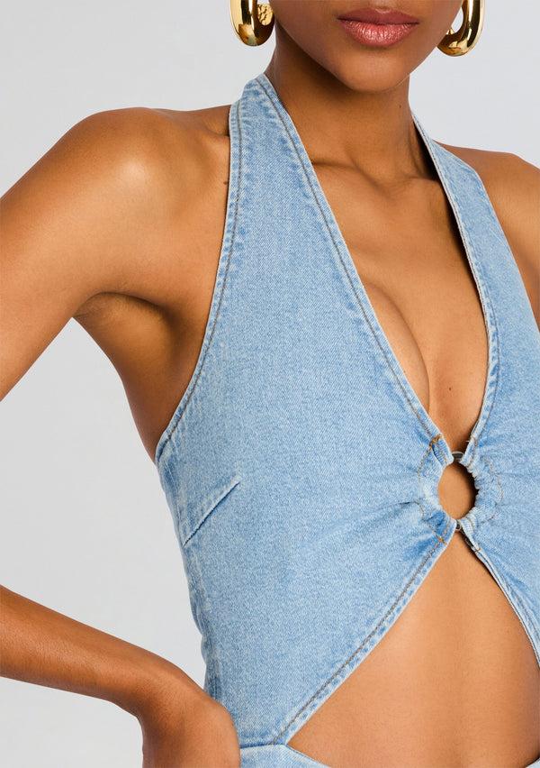 Retrofête Kairi Denim Jumpsuit Retrofête