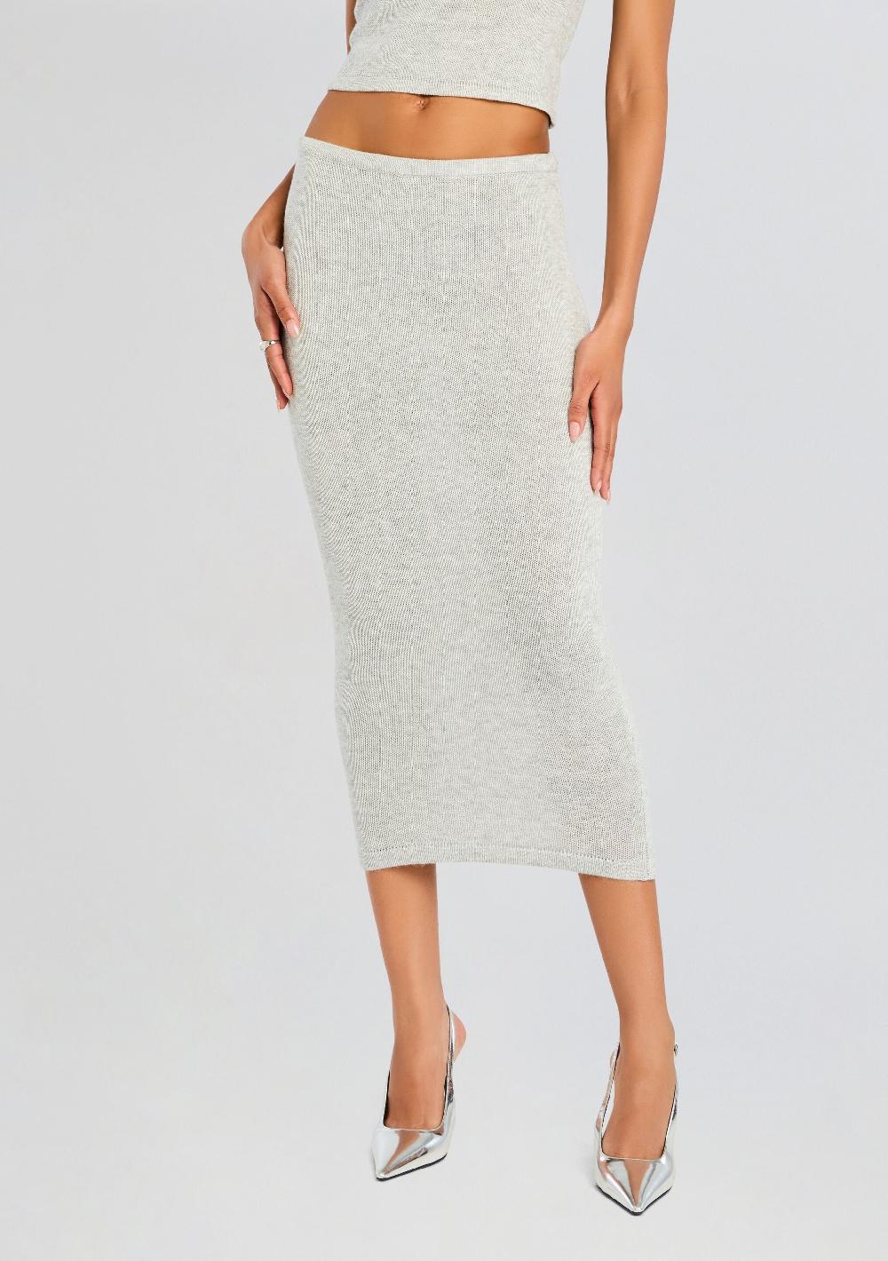 retrofête Koko Knit Tea Length Skirt SEROYA