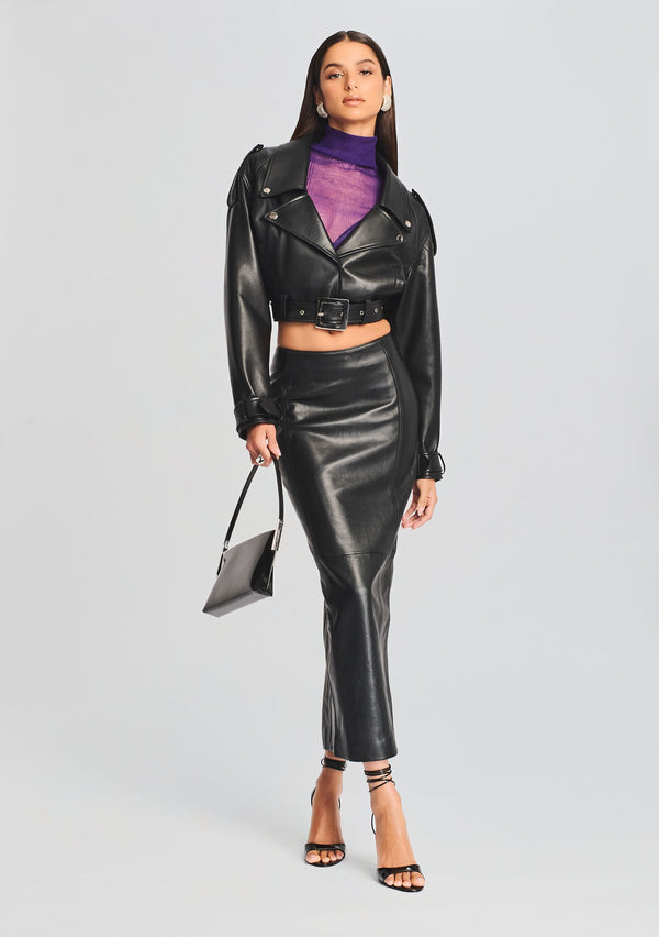 Retrofête Liza Leather Skirt Retrofête