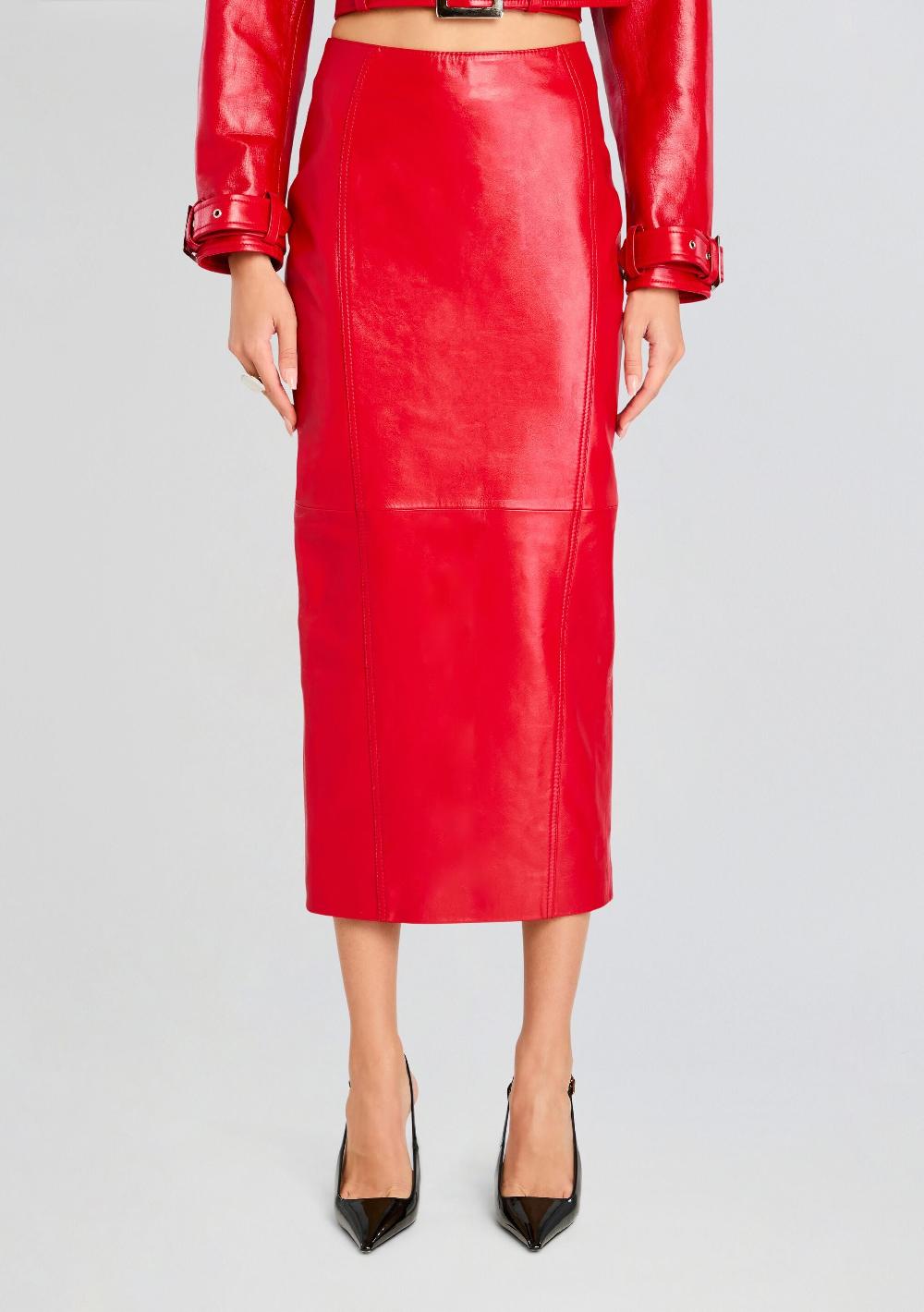 retrofête Lonny Leather Skirt retrofête