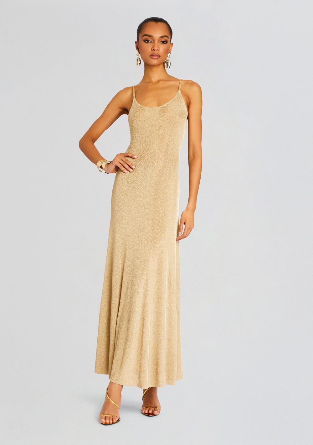 retrofête Mabeline Metallic Knit Gown SEROYA