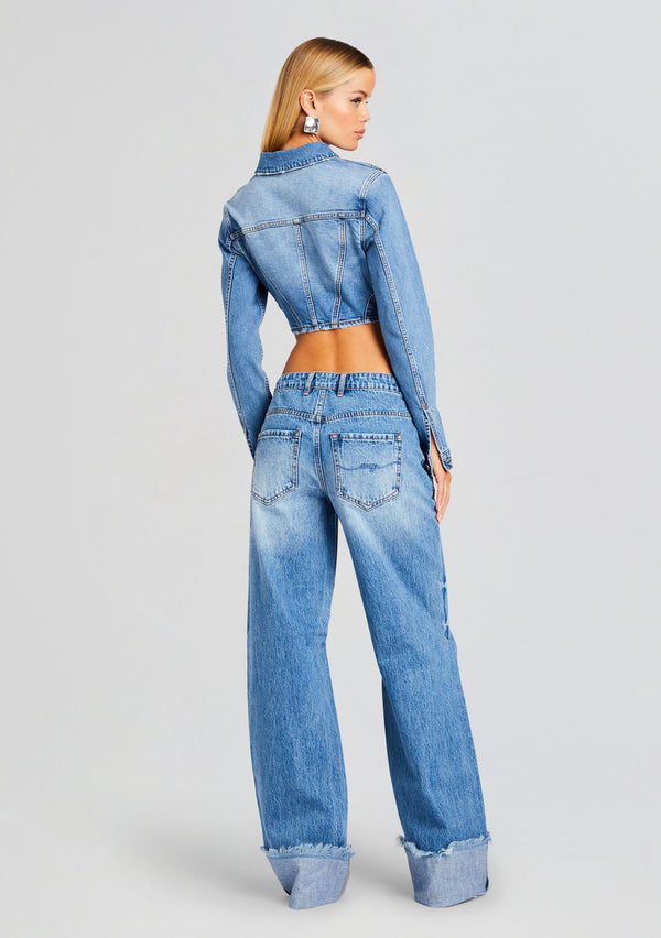 Retrofête Margot Cuffed Boyfriend Jean SEROYA