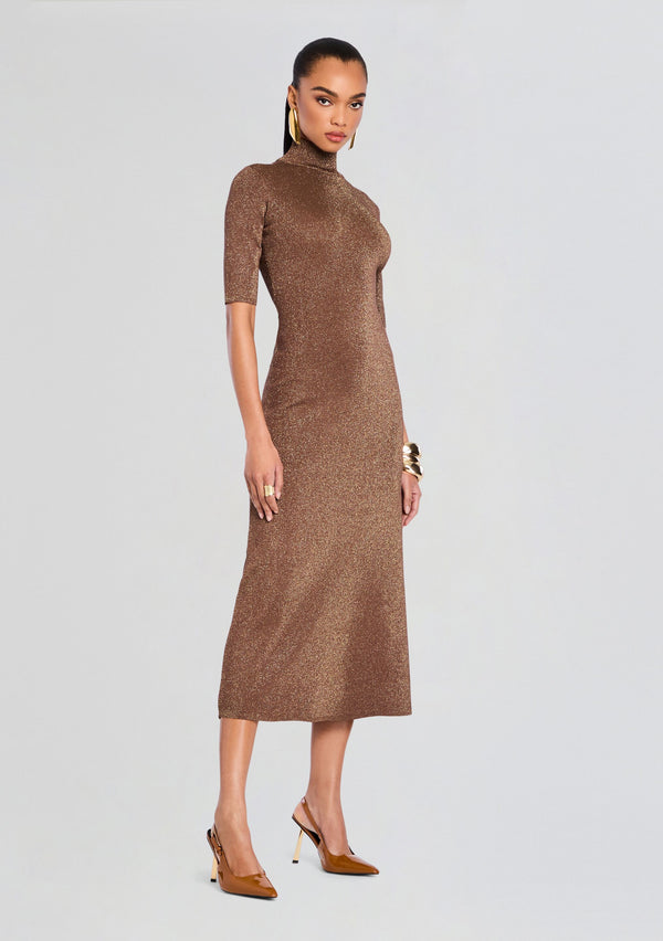 Retrofête Maribel Metallic Knit Dress Retrofête
