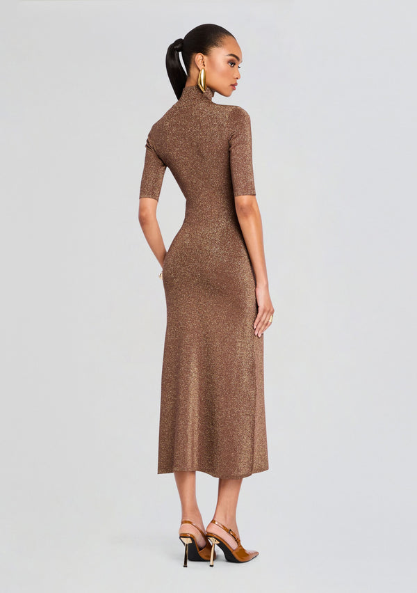 Retrofête Maribel Metallic Knit Dress Retrofête