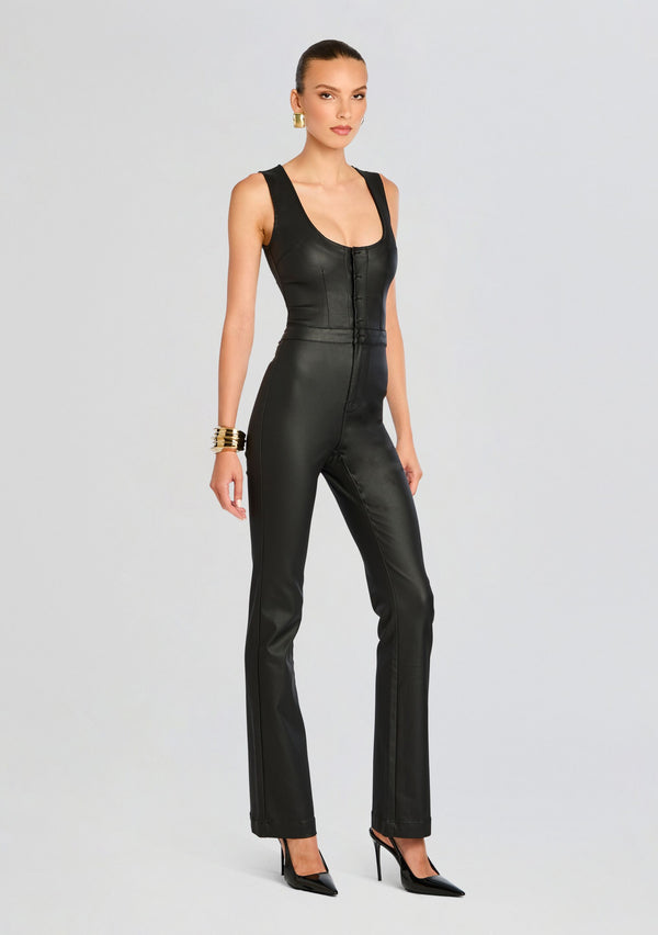 Retrofête Mckinnon Coated Denim Jumpsuit Retrofête