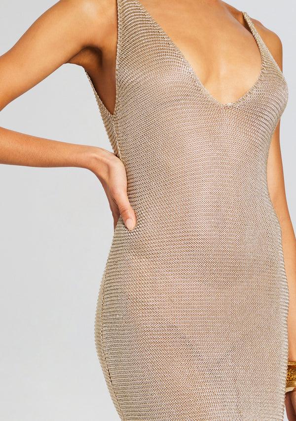 Retrofête Metallic Knit Dress Bananhot