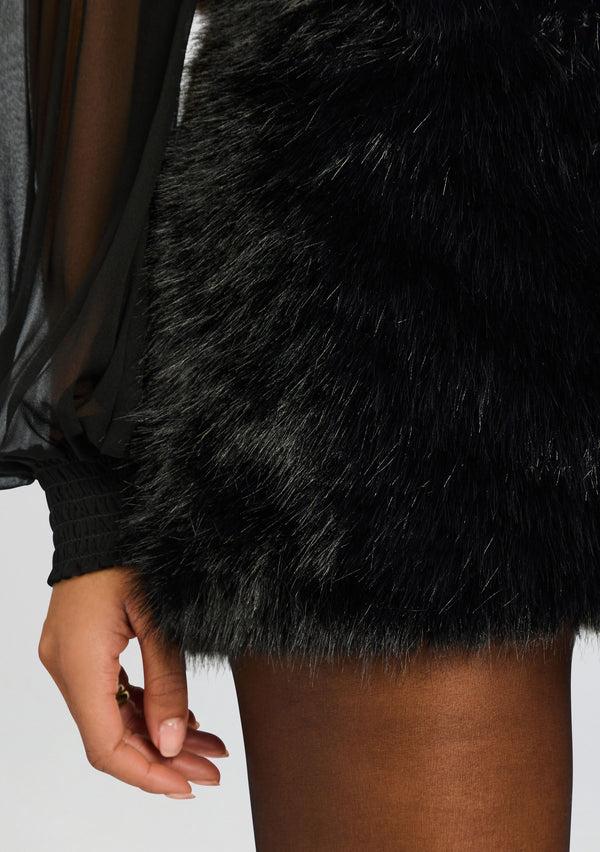 Retrofête Minerva Faux Fur Skirt Retrofête