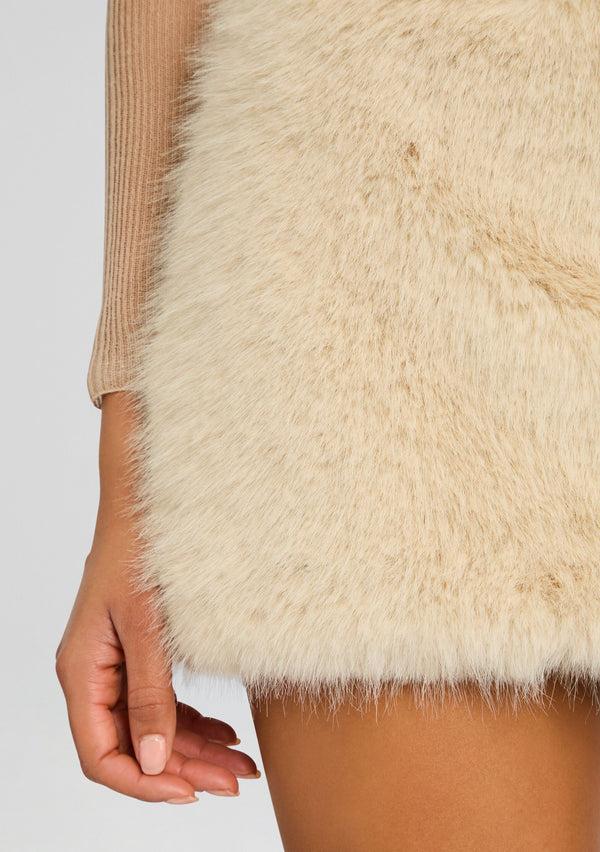 Retrofête Minerva Faux Fur Skirt Retrofête