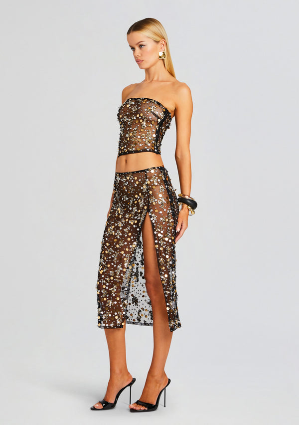 Retrofête Mirage Embellished Skirt Retrofête