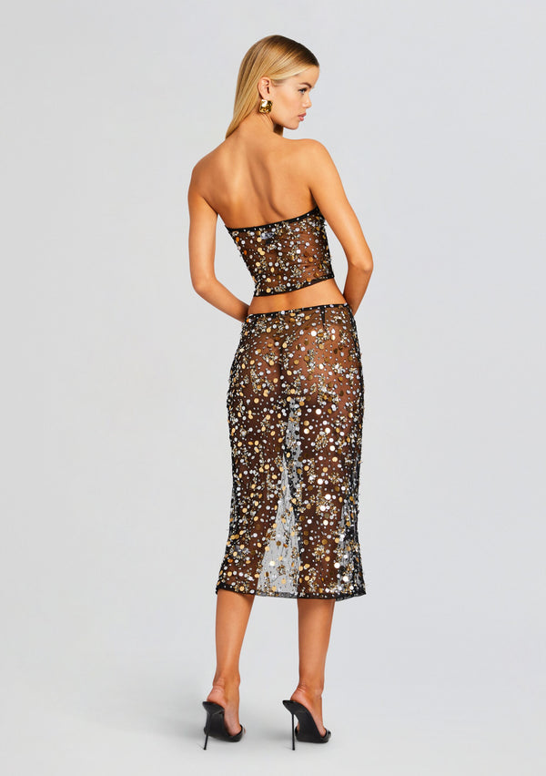 Retrofête Mirage Embellished Skirt Retrofête
