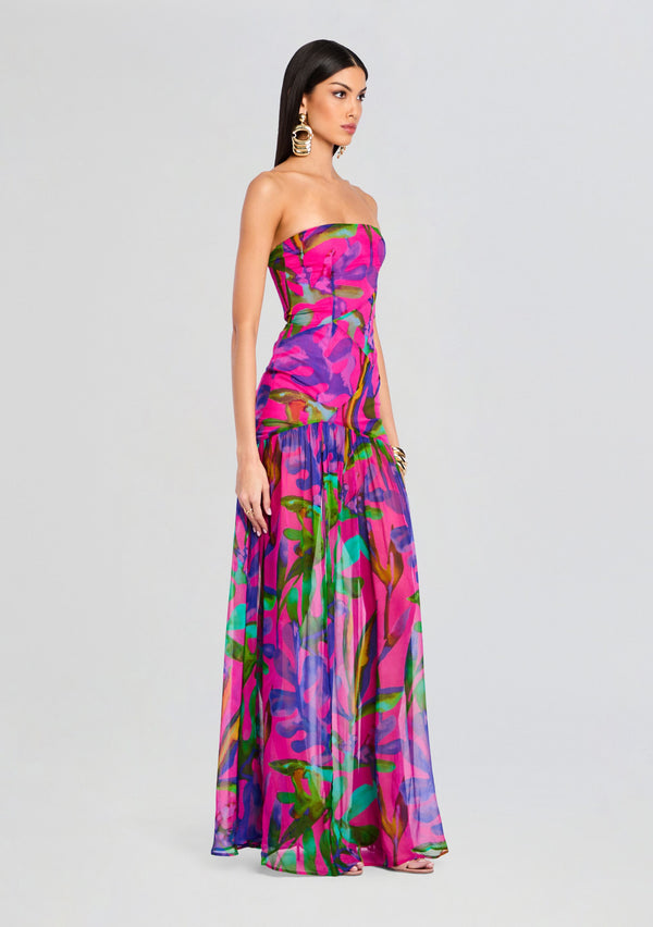 Retrofête Nicole Silk Chiffon Dress Retrofête