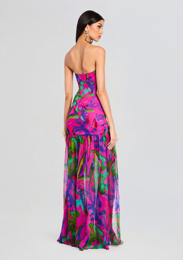 Retrofête Nicole Silk Chiffon Dress Retrofête