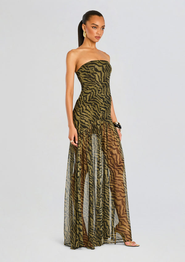 Retrofête Nicole Silk Chiffon Dress Retrofête