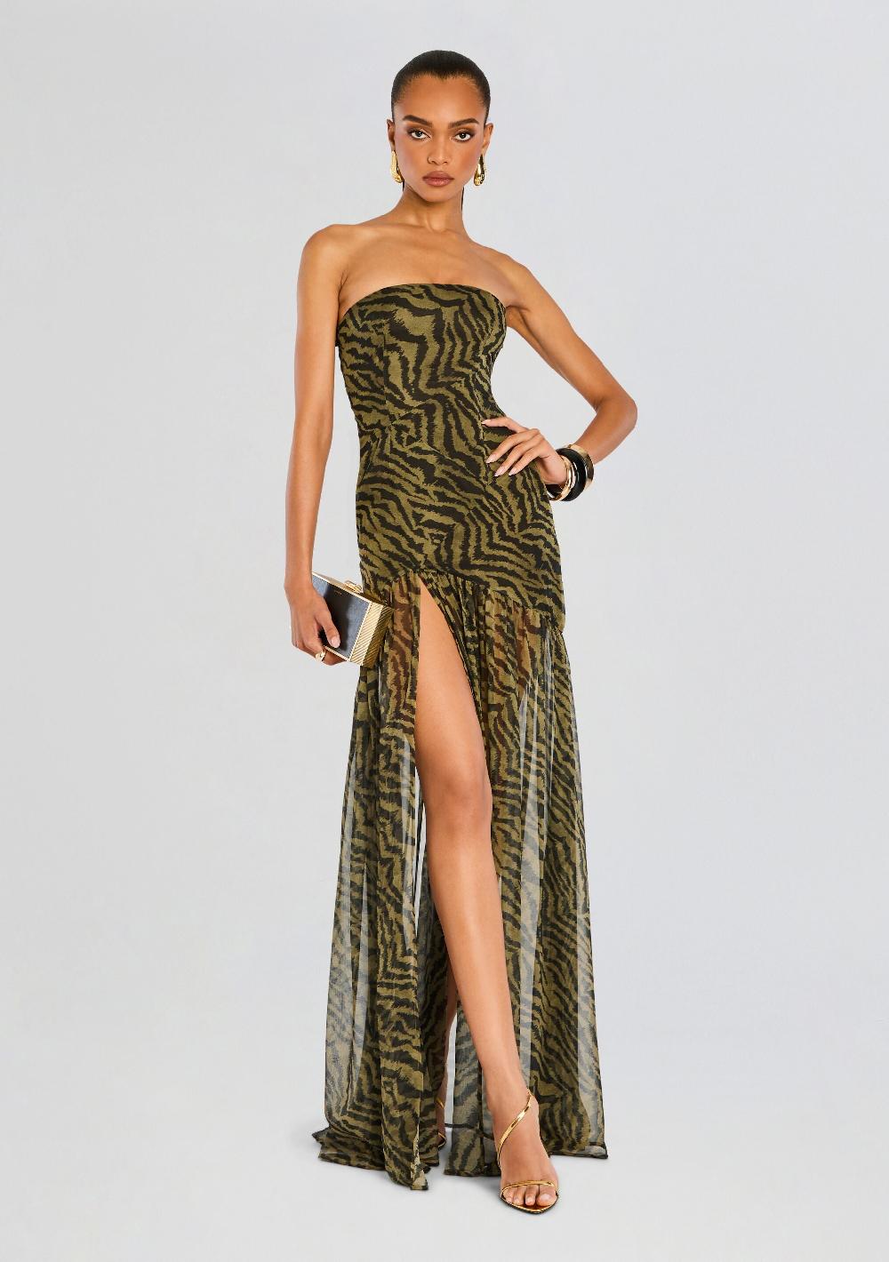 retrofête Nicole Silk Chiffon Dress retrofête