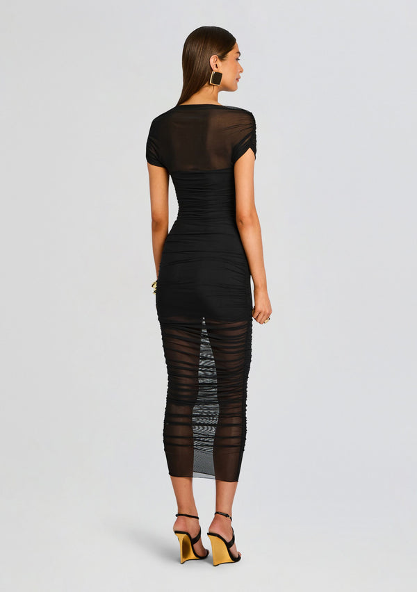 Retrofête Noel Mesh Midi Dress SEROYA