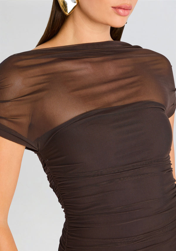 Retrofête Noel Mesh Midi Dress SEROYA