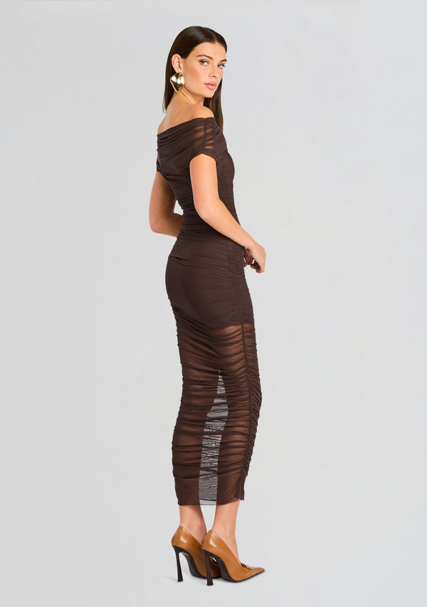 Retrofête Noel Mesh Midi Dress SEROYA