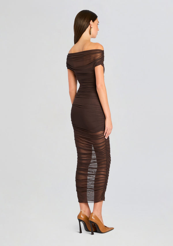 Retrofête Noel Mesh Midi Dress SEROYA