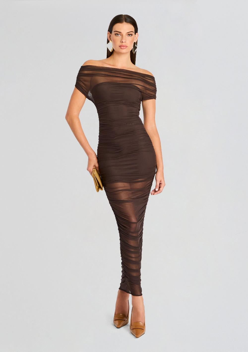 retrofête Noel Mesh Midi Dress SEROYA