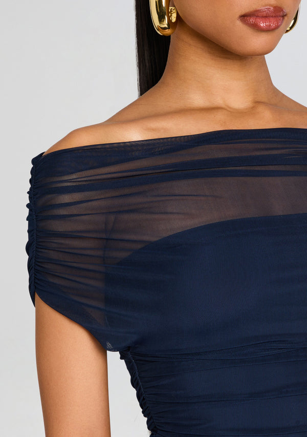 Retrofête Noel Mesh Midi Dress SEROYA