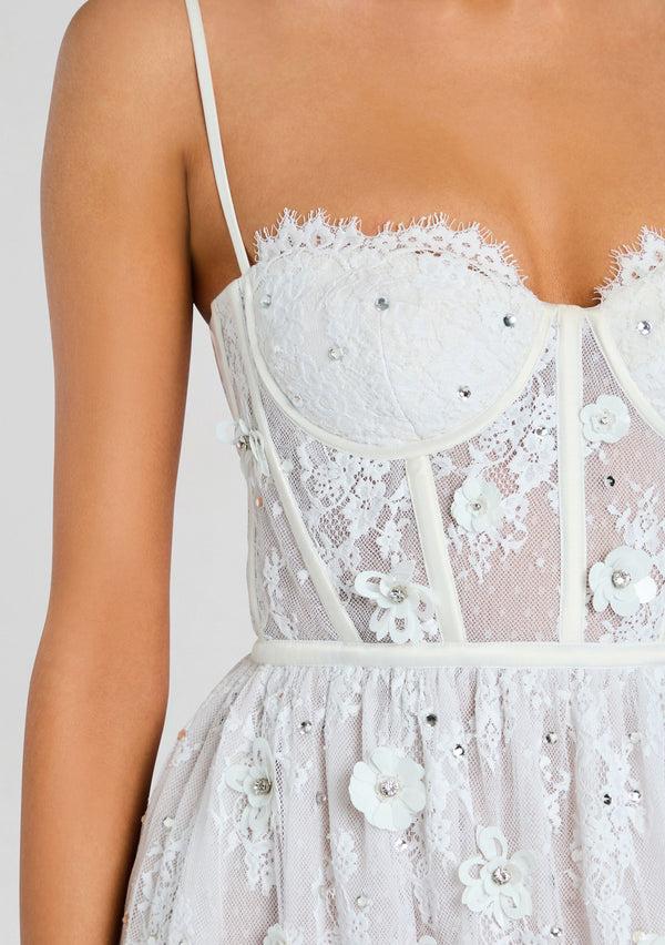 Retrofête Noema Embellished Lace Dress Retrofête