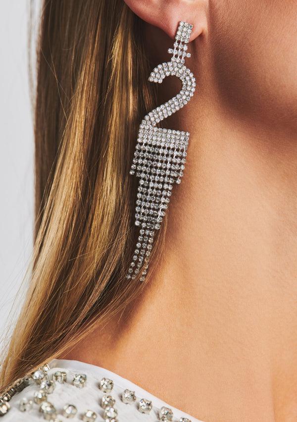 Retrofête Number Rhinestone Earring Retrofête