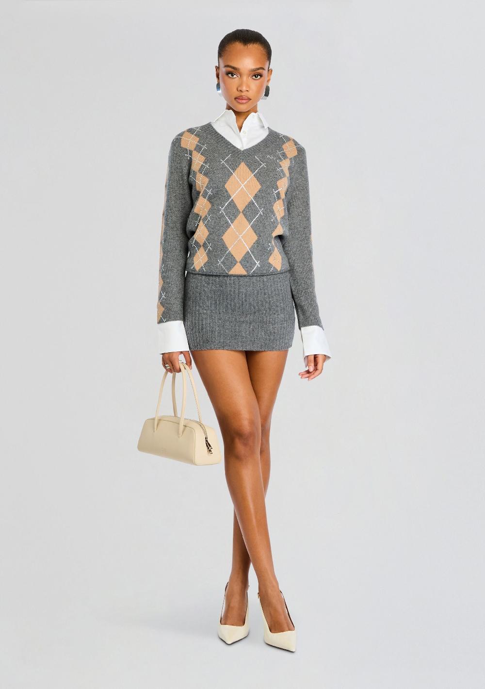 retrofête Ornella Embellished Knit Dress retrofête