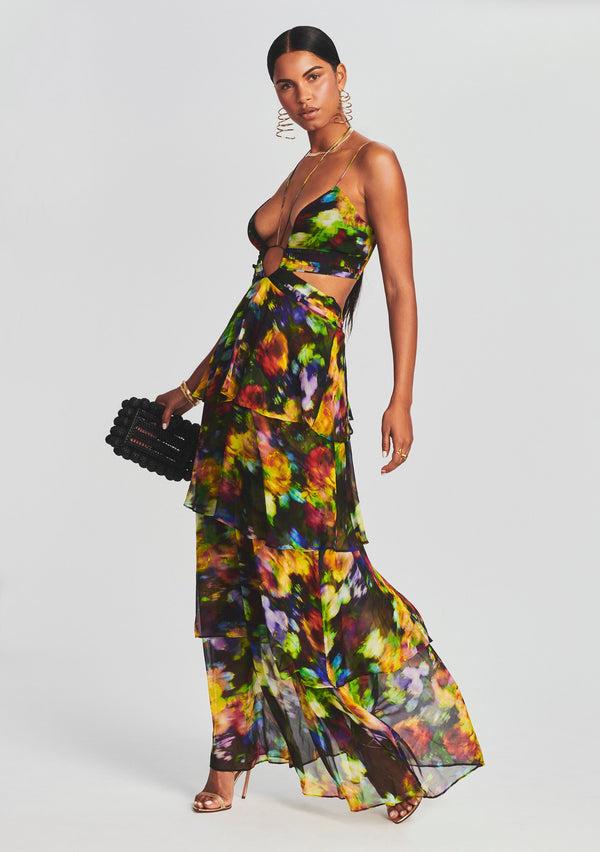 Retrofête Paulina Silk Chiffon Dress Retrofête