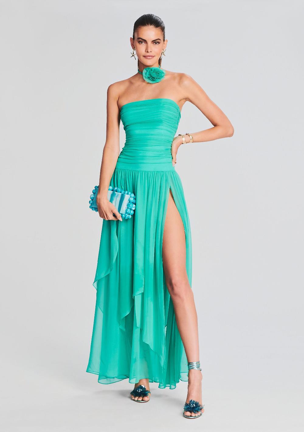 retrofête Perola Silk Chiffon Dress retrofête