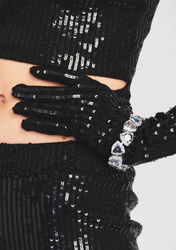 Retrofête Plaza Sequin Knit Gloves Retrofête