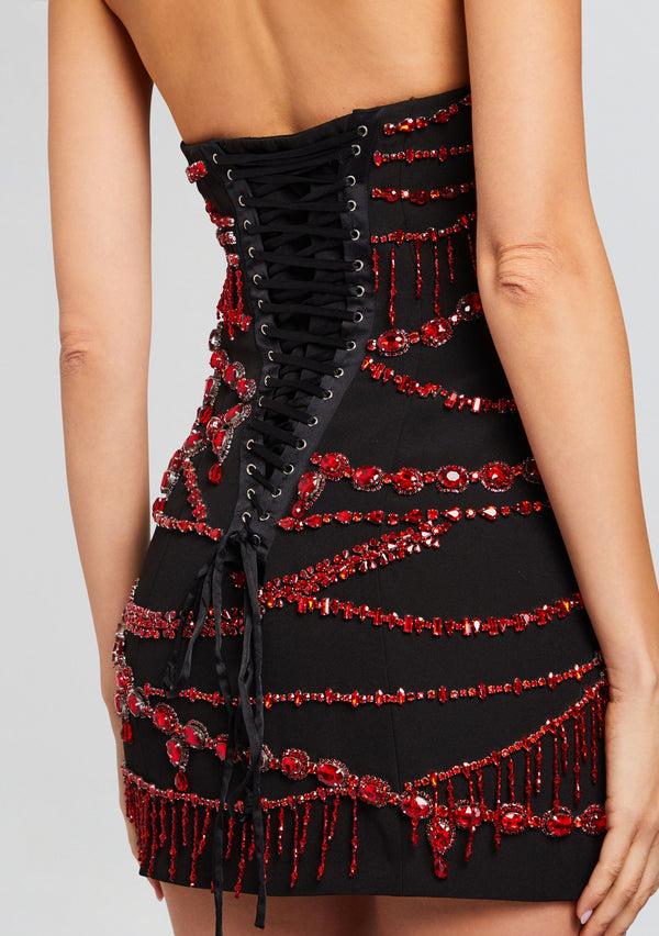 Retrofête Prae Crystal Embellished Dress Retrofête