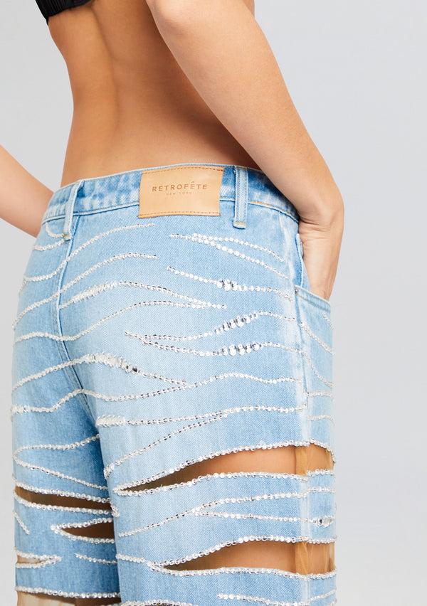 Retrofête Renzo Embellished Denim Jean Retrofête