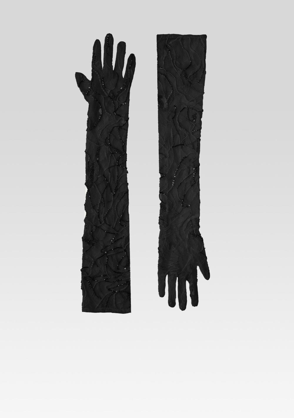 retrofête Royce Embellished Lace Gloves retrofête