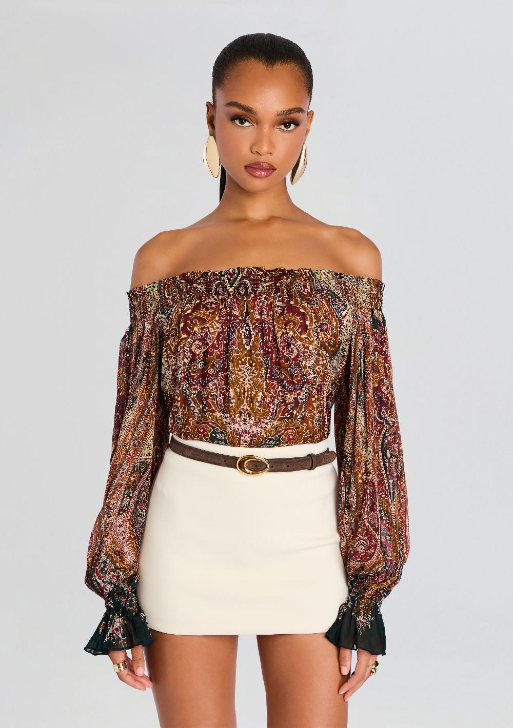 retrofête Ruza Smocked Top Hemant & Nandita