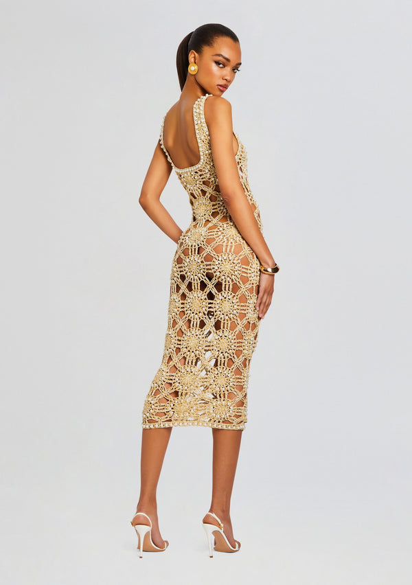 Retrofête Saffron Knit Crochet Dress Retrofête