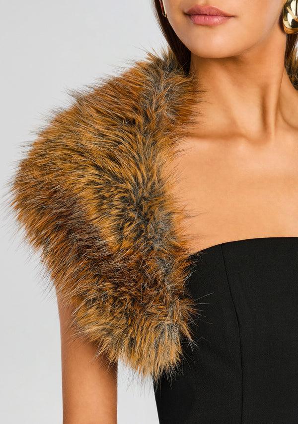 Retrofête Salmee Faux Fur Romper Retrofête