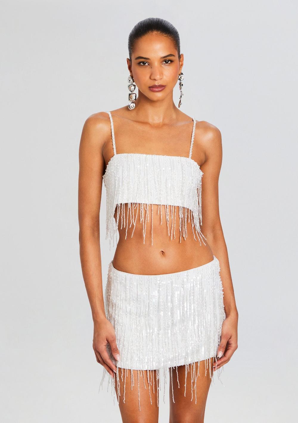 retrofête Saylor Sequin Fringe Top retrofête