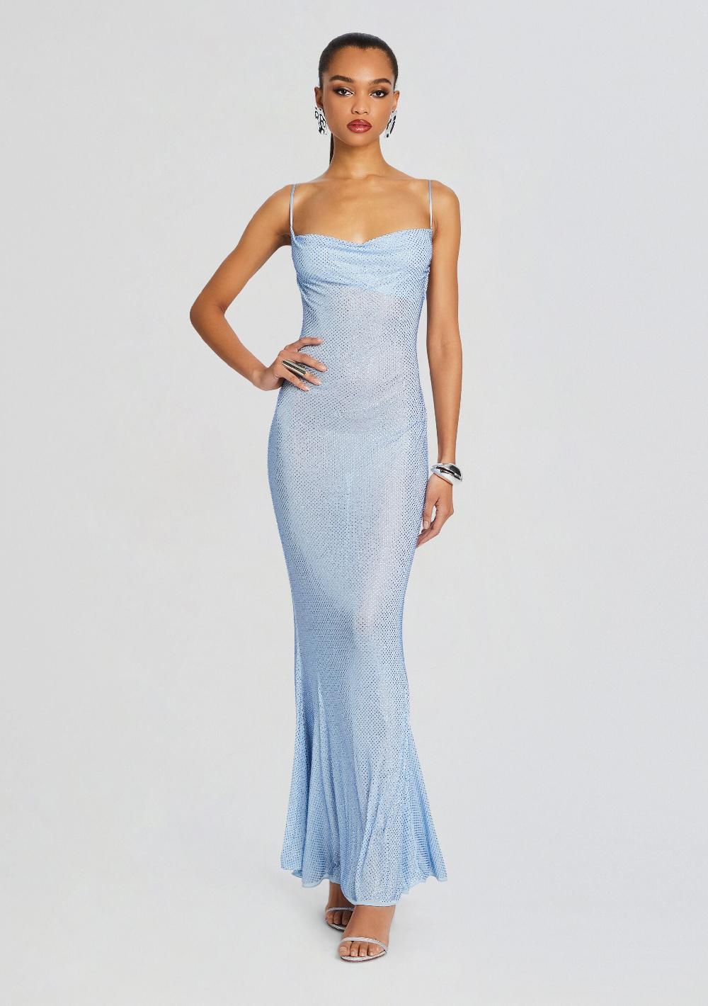 retrofête Shilo Embellished Silk Dress retrofête