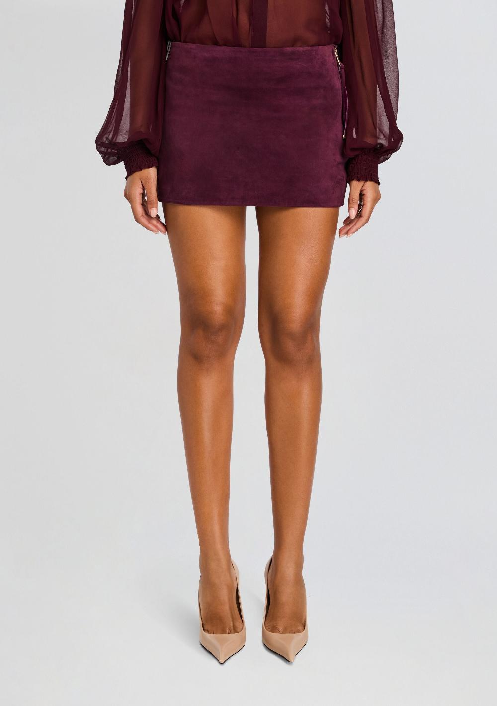 retrofête Valerie Suede Leather Skirt retrofête