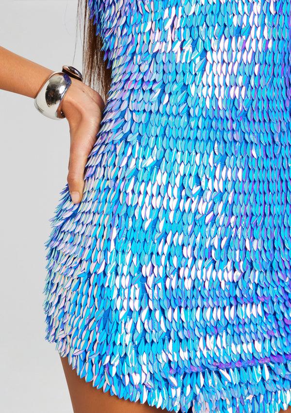 Retrofête Valley Feather Sequin Dress Retrofête