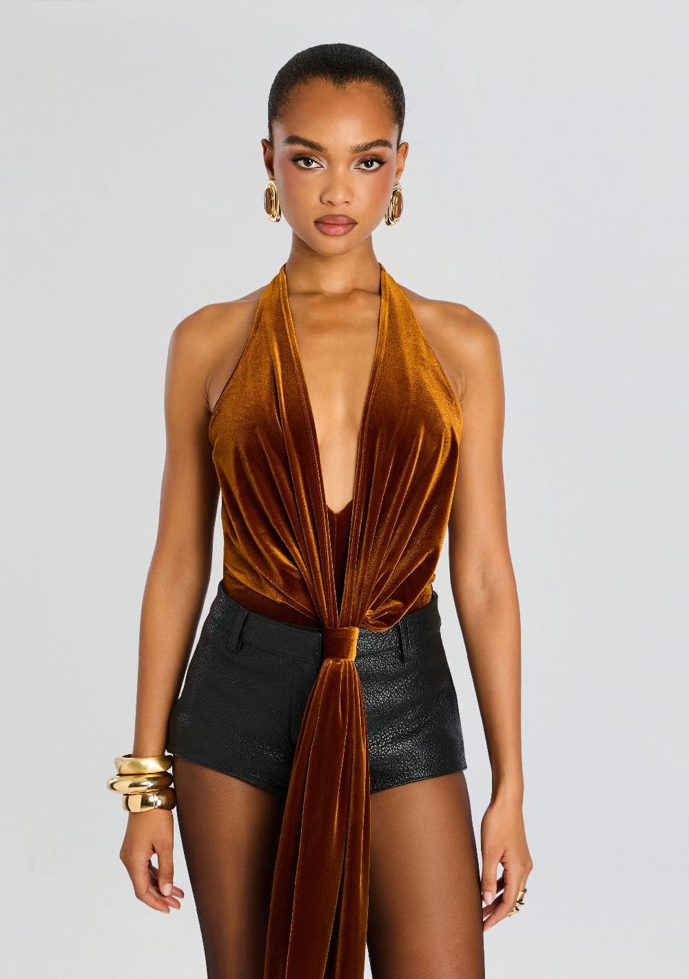 retrofête Vika Velvet Bodysuit SEROYA