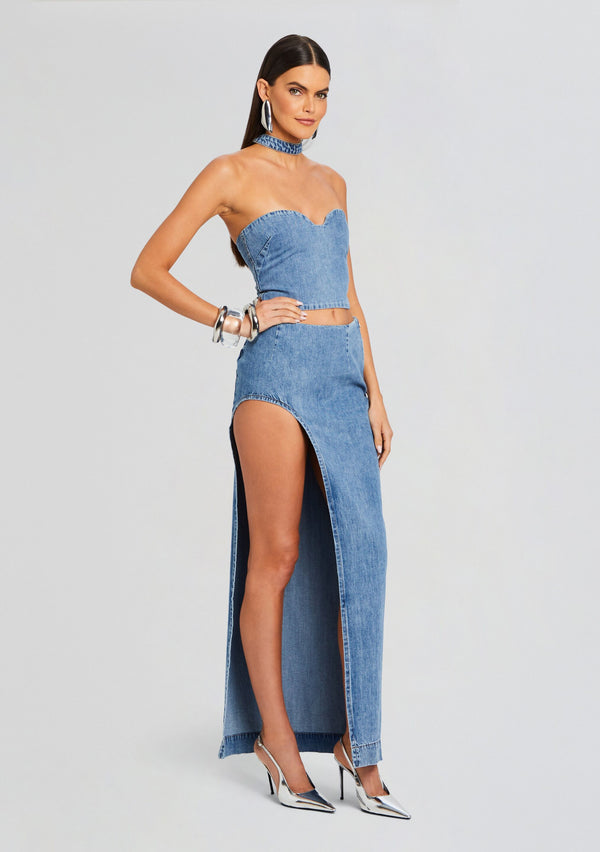 Retrofête Wynter Denim Skirt Retrofête